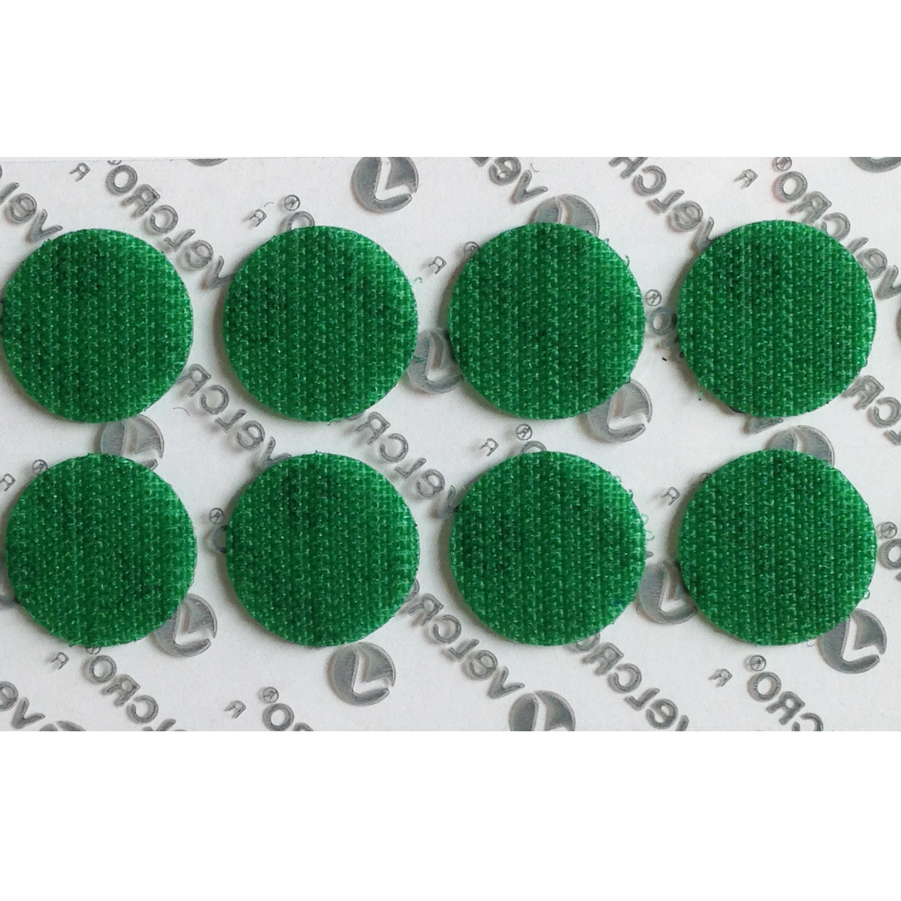 1/4 GREEN VELCRO® BRAND VELCOIN® HOOK ADHESIVE BACKED - COINS